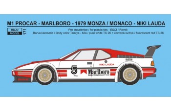 Decal - BMW M1 Procar - 1979 / 1980 "Marlboro"